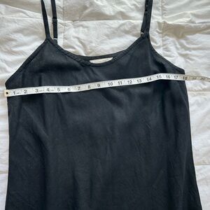 Garnet Hill Easy Linen Slip Dress, size 12, black